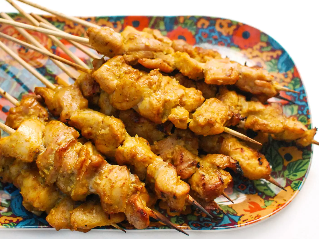 Grilled Thai Coconut Chicken Skewers
