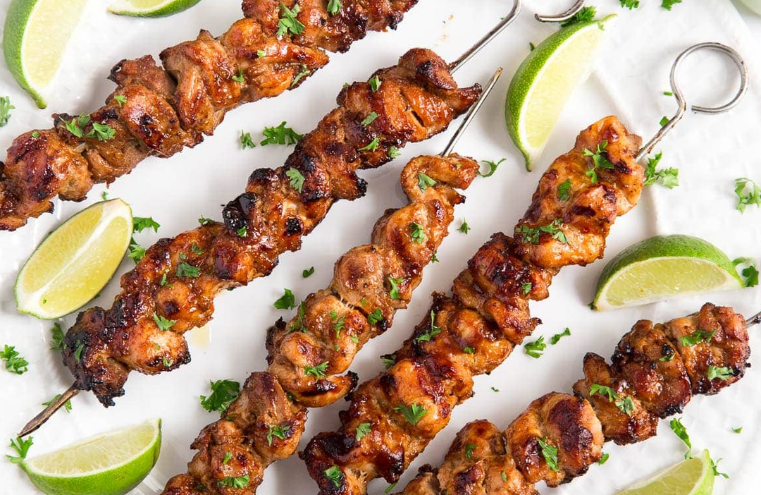 Grilled Spicy BBQ Chicken Skewers